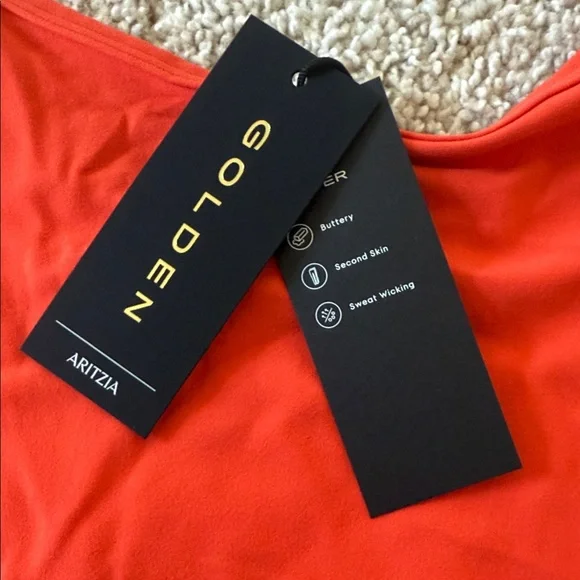 Aritzia Golden BUTTER Essential Camisole in Poppy Red - Picture 3 of 5